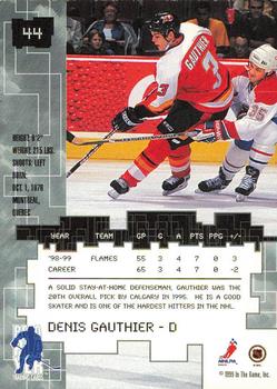 1999-00 Be a Player Millennium Signature Series - All-Star Fantasy Silver #44 Denis Gauthier Back