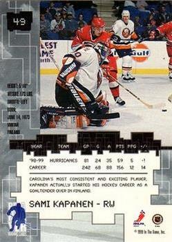 1999-00 Be a Player Millennium Signature Series - All-Star Fantasy Silver #49 Sami Kapanen Back