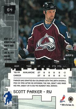 1999-00 Be a Player Millennium Signature Series - All-Star Fantasy Silver #64 Scott Parker Back