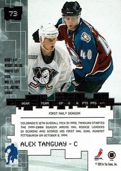 1999-00 Be a Player Millennium Signature Series - All-Star Fantasy Silver #73 Alex Tanguay Back