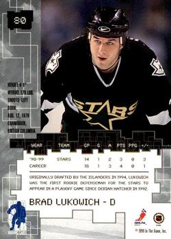 1999-00 Be a Player Millennium Signature Series - All-Star Fantasy Silver #80 Brad Lukowich Back