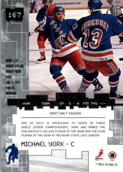 1999-00 Be a Player Millennium Signature Series - All-Star Fantasy Silver #167 Mike York Back