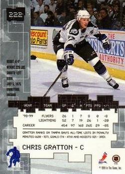 1999-00 Be a Player Millennium Signature Series - All-Star Fantasy Silver #222 Chris Gratton Back