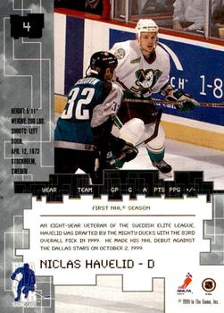 1999-00 Be a Player Millennium Signature Series - Chicago Sun-Times Gold #4 Niclas Havelid Back