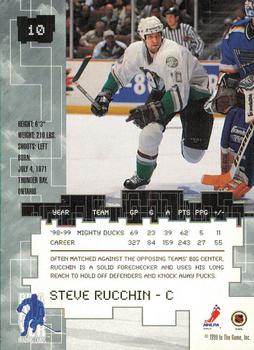 1999-00 Be a Player Millennium Signature Series - Chicago Sun-Times Gold #10 Steve Rucchin Back