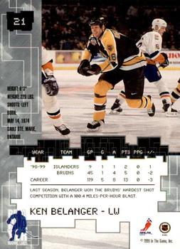 1999-00 Be a Player Millennium Signature Series - Chicago Sun-Times Gold #21 Ken Belanger Back