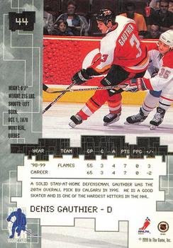 1999-00 Be a Player Millennium Signature Series - Chicago Sun-Times Gold #44 Denis Gauthier Back
