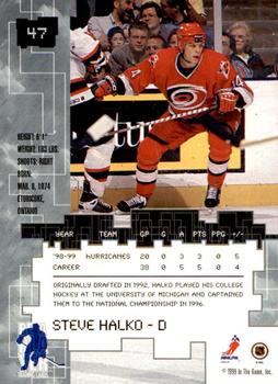 1999-00 Be a Player Millennium Signature Series - Chicago Sun-Times Gold #47 Steve Halko Back