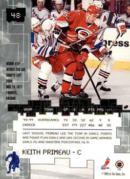 1999-00 Be a Player Millennium Signature Series - Chicago Sun-Times Gold #48 Keith Primeau Back