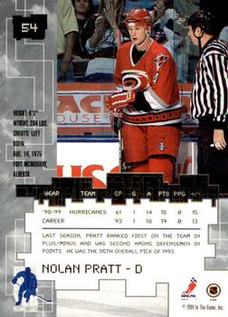 1999-00 Be a Player Millennium Signature Series - Chicago Sun-Times Gold #54 Nolan Pratt Back