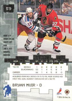 1999-00 Be a Player Millennium Signature Series - Chicago Sun-Times Gold #59 Bryan Muir Back