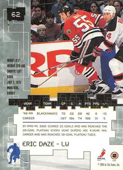 1999-00 Be a Player Millennium Signature Series - Chicago Sun-Times Gold #62 Eric Daze Back