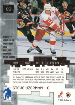 1999-00 Be a Player Millennium Signature Series - Chicago Sun-Times Gold #88 Steve Yzerman Back