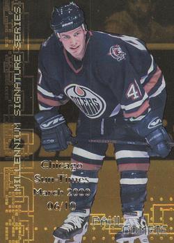 1999-00 Be a Player Millennium Signature Series - Chicago Sun-Times Gold #105 Paul Comrie Front