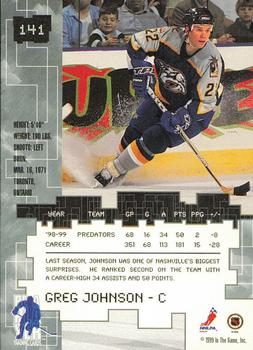 1999-00 Be a Player Millennium Signature Series - Chicago Sun-Times Gold #141 Greg Johnson Back