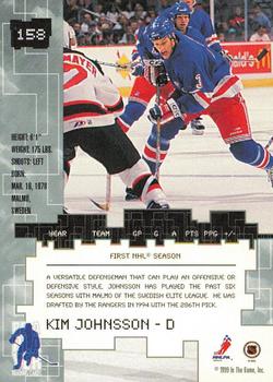 1999-00 Be a Player Millennium Signature Series - Chicago Sun-Times Gold #158 Kim Johnsson Back
