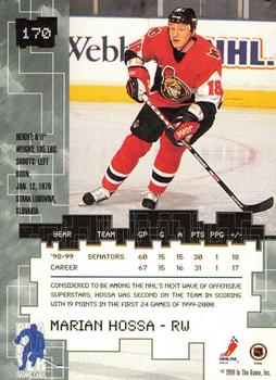 1999-00 Be a Player Millennium Signature Series - Chicago Sun-Times Gold #170 Marian Hossa Back