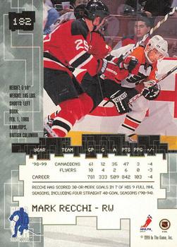 1999-00 Be a Player Millennium Signature Series - Chicago Sun-Times Gold #182 Mark Recchi Back