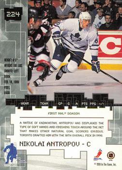1999-00 Be a Player Millennium Signature Series - Chicago Sun-Times Gold #224 Nikolai Antropov Back