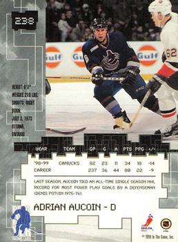 1999-00 Be a Player Millennium Signature Series - Chicago Sun-Times Gold #238 Adrian Aucoin Back
