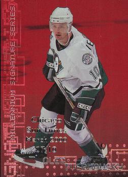 1999-00 Be a Player Millennium Signature Series - Chicago Sun-Times Ruby #3 Oleg Tverdovsky Front