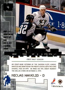 1999-00 Be a Player Millennium Signature Series - Chicago Sun-Times Ruby #4 Niclas Havelid Back