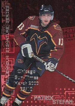 1999-00 Be a Player Millennium Signature Series - Chicago Sun-Times Ruby #12 Patrik Stefan Front