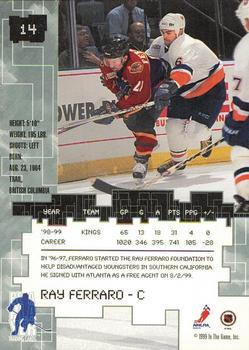 1999-00 Be a Player Millennium Signature Series - Chicago Sun-Times Ruby #14 Ray Ferraro Back