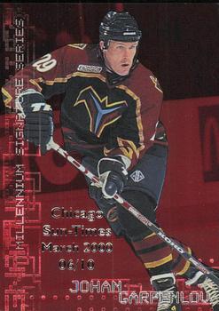 1999-00 Be a Player Millennium Signature Series - Chicago Sun-Times Ruby #16 Johan Garpenlov Front