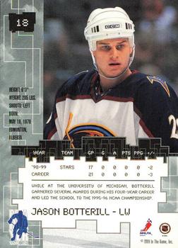 1999-00 Be a Player Millennium Signature Series - Chicago Sun-Times Ruby #18 Jason Botterill Back