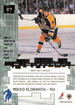 1999-00 Be a Player Millennium Signature Series - Chicago Sun-Times Ruby #27 Mikko Eloranta Back