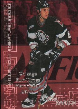 1999-00 Be a Player Millennium Signature Series - Chicago Sun-Times Ruby #37 Cory Sarich Front