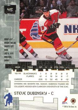 1999-00 Be a Player Millennium Signature Series - Chicago Sun-Times Ruby #45 Steve Dubinsky Back
