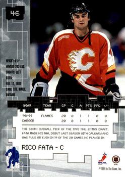 1999-00 Be a Player Millennium Signature Series - Chicago Sun-Times Ruby #46 Rico Fata Back