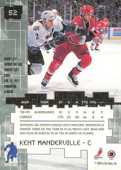 1999-00 Be a Player Millennium Signature Series - Chicago Sun-Times Ruby #52 Kent Manderville Back
