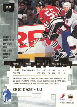 1999-00 Be a Player Millennium Signature Series - Chicago Sun-Times Ruby #62 Eric Daze Back