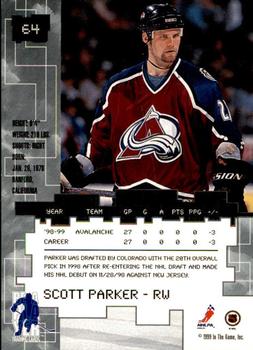 1999-00 Be a Player Millennium Signature Series - Chicago Sun-Times Ruby #64 Scott Parker Back