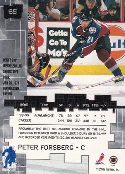 1999-00 Be a Player Millennium Signature Series - Chicago Sun-Times Ruby #65 Peter Forsberg Back