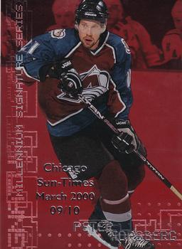 1999-00 Be a Player Millennium Signature Series - Chicago Sun-Times Ruby #65 Peter Forsberg Front