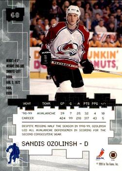 1999-00 Be a Player Millennium Signature Series - Chicago Sun-Times Ruby #68 Sandis Ozolinsh Back