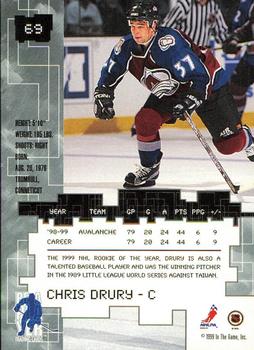 1999-00 Be a Player Millennium Signature Series - Chicago Sun-Times Ruby #69 Chris Drury Back