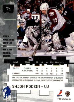 1999-00 Be a Player Millennium Signature Series - Chicago Sun-Times Ruby #71 Shjon Podein Back