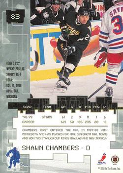 1999-00 Be a Player Millennium Signature Series - Chicago Sun-Times Ruby #83 Shawn Chambers Back