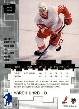 1999-00 Be a Player Millennium Signature Series - Chicago Sun-Times Ruby #92 Aaron Ward Back