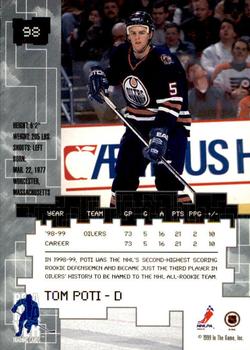 1999-00 Be a Player Millennium Signature Series - Chicago Sun-Times Ruby #98 Tom Poti Back