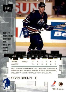 1999-00 Be a Player Millennium Signature Series - Chicago Sun-Times Ruby #101 Sean Brown Back