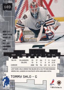 1999-00 Be a Player Millennium Signature Series - Chicago Sun-Times Ruby #103 Tommy Salo Back