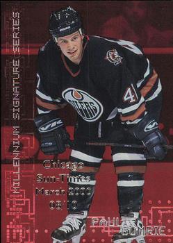 1999-00 Be a Player Millennium Signature Series - Chicago Sun-Times Ruby #105 Paul Comrie Front