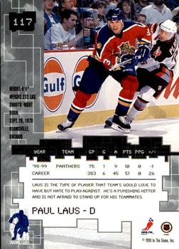 1999-00 Be a Player Millennium Signature Series - Chicago Sun-Times Ruby #117 Paul Laus Back