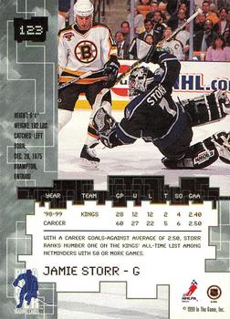 1999-00 Be a Player Millennium Signature Series - Chicago Sun-Times Ruby #123 Jamie Storr Back
